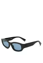 Frame Color: Black; Lens Color: Blue