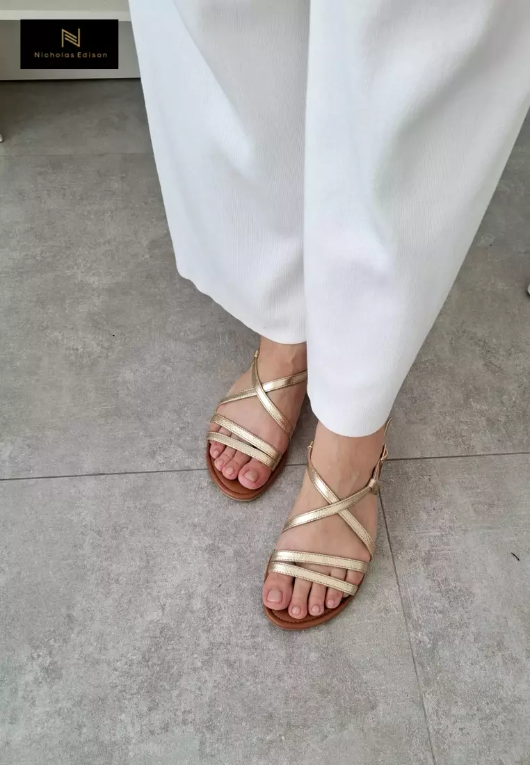 Nicholas Edison Sandal Hana Light Gold