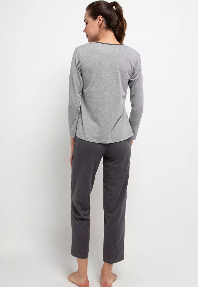 Pyjama Pijama Long Sleeve Long Pants Sleepwear