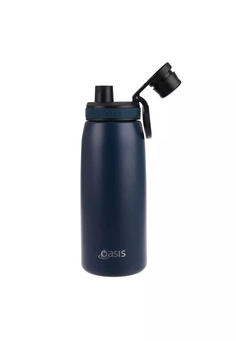 Oasis Stainless Steel Insulated Sports Water Bottle with Screw Cap 780ML - Navy