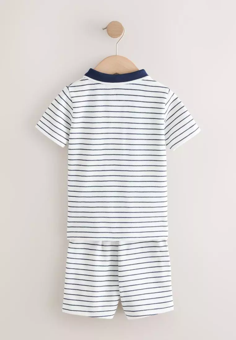 Short Sleeve Polo Shirt And Shorts Set