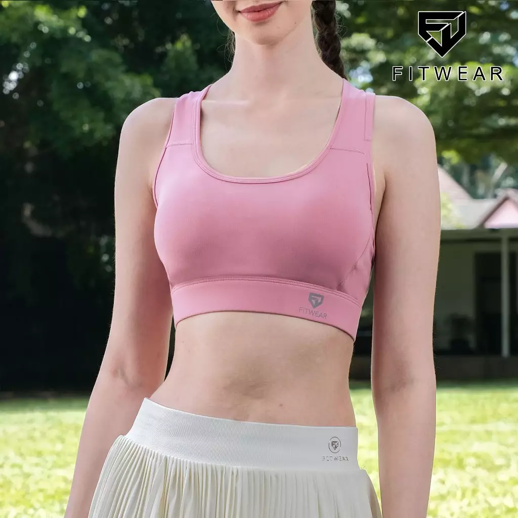 Fitwear SportBra Olahraga Wanita REYNA RACEBACK CUT-OUT - DUSTY PINK