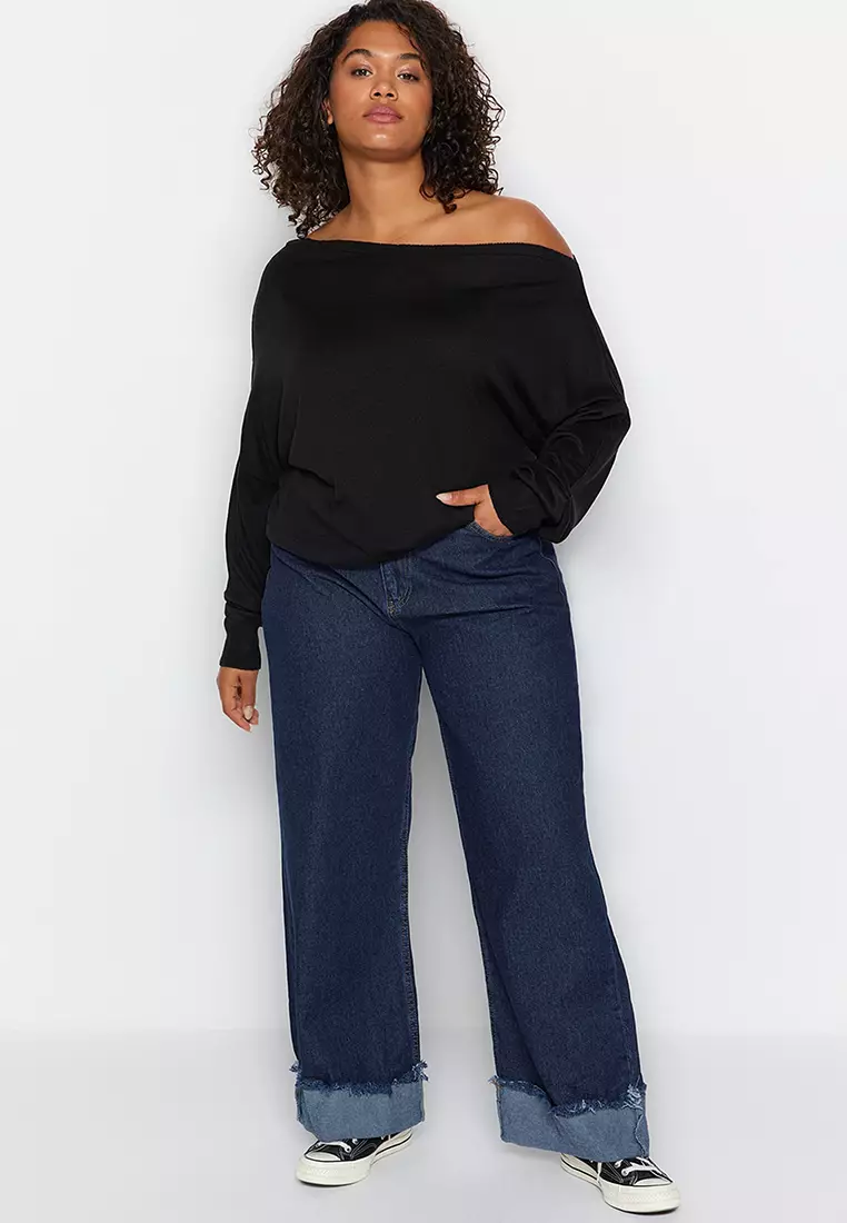 Boat Collar Knitwear Sweater