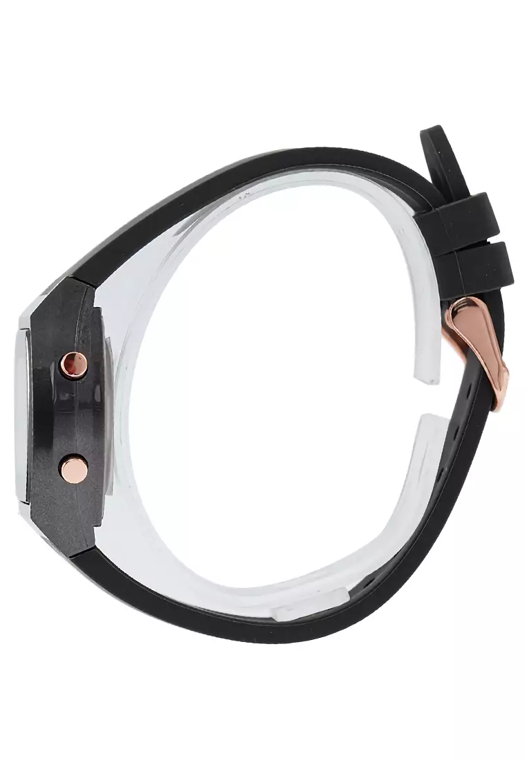 Alexandre Christie - Female Digital Watches - Jam Tangan Digital Wanita - Black - Rubber Strap - 9384 LHRRGBA