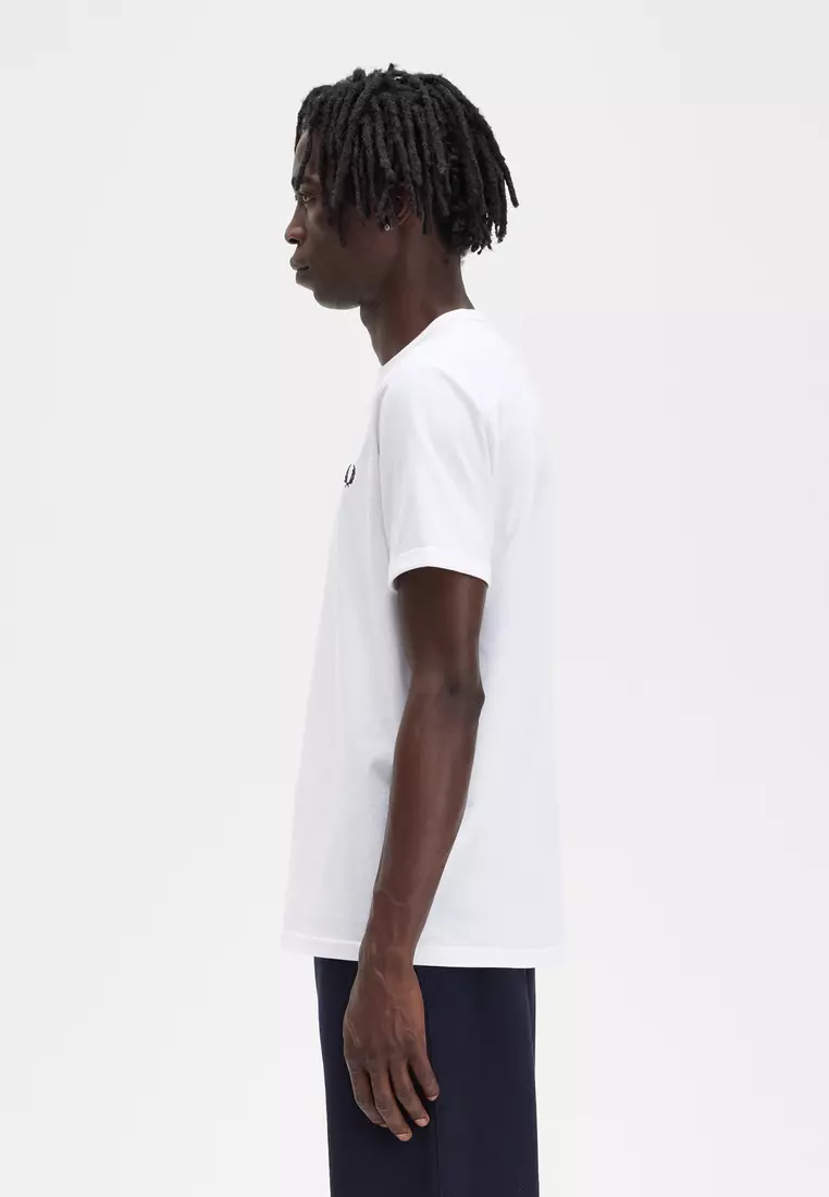 fred perry white ringer t shirt