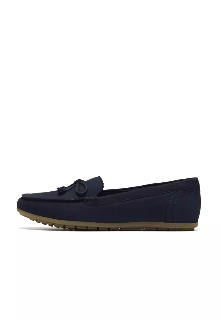 Womens Elliotte Sail Moccasins Navy Nubuck - Wide Fit