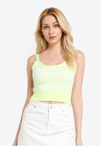 Jual Trendyol Pastel Yellow Knit Crop Top Original Zalora Indonesia