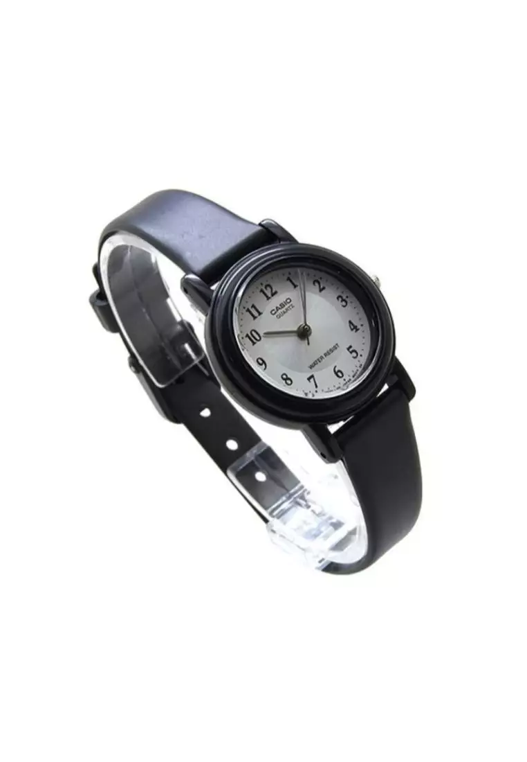 Women's Analog LQ-139AMV-7B3L Mini size Black Resin Watch