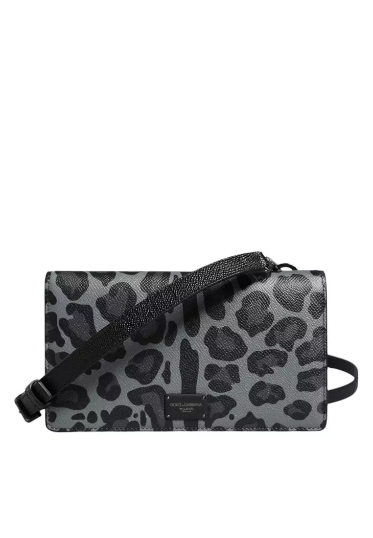 Buy Dolce Gabbana Leopard Print Leather Crossbody Bag Online