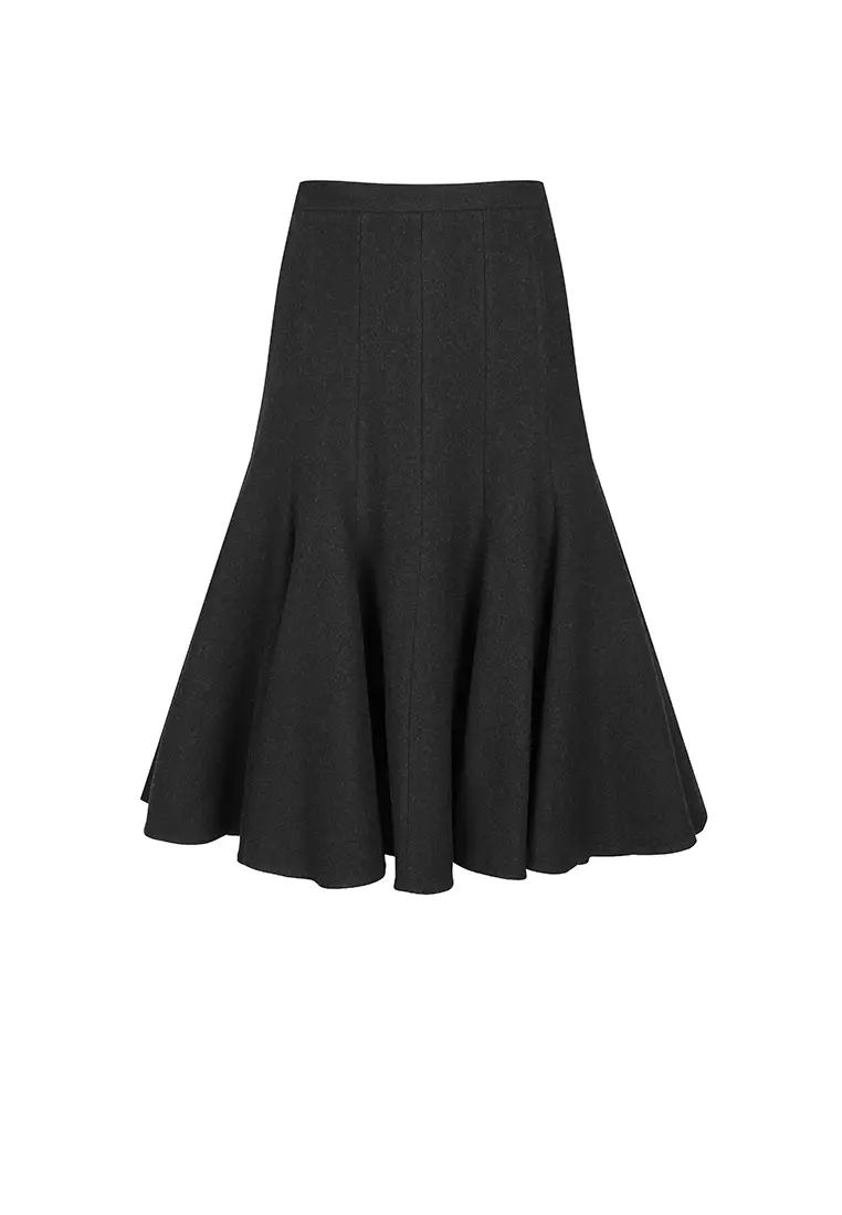 全羊毛S型中長款腰裙