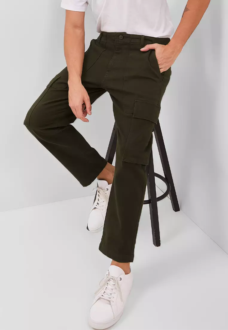 NICHOL OLIVE Celana Cargo Pria Baggy Fit - Bottom Man Cargo Pants