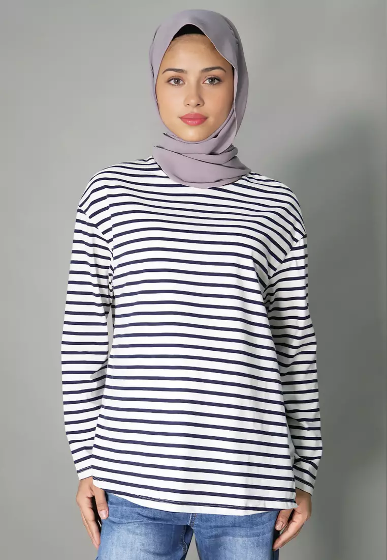 White Maternity & Nursing Long Sleeve Top
