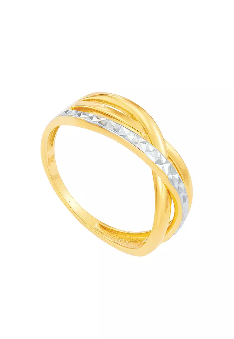 HABIB Oro Italia 916 Yellow and White Gold Ring GR58170125(YW)-BI (22K Gold)