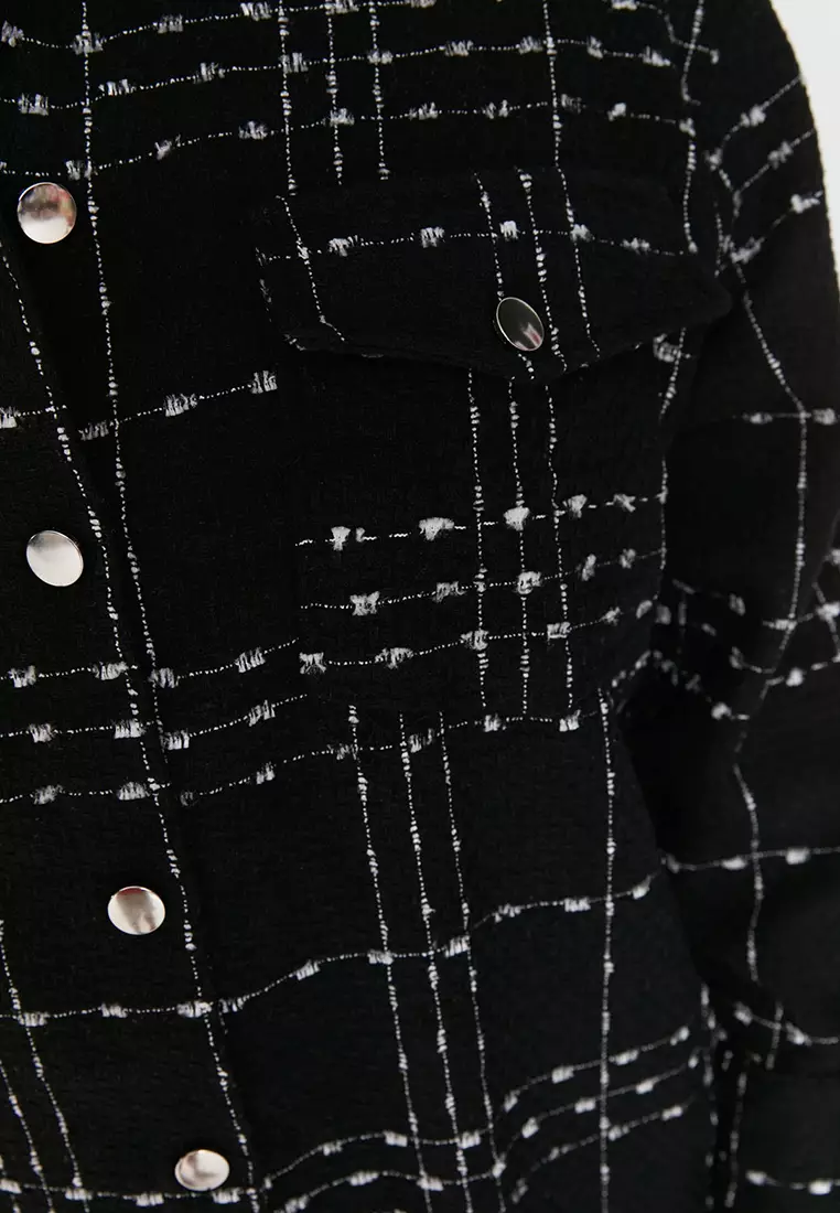 Plus Size Tweed Shirt