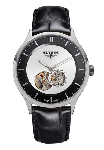 Elysee Watches - Jam Tangan Pria - Leather - 15101 - Nestor Watches (Silver, Black)