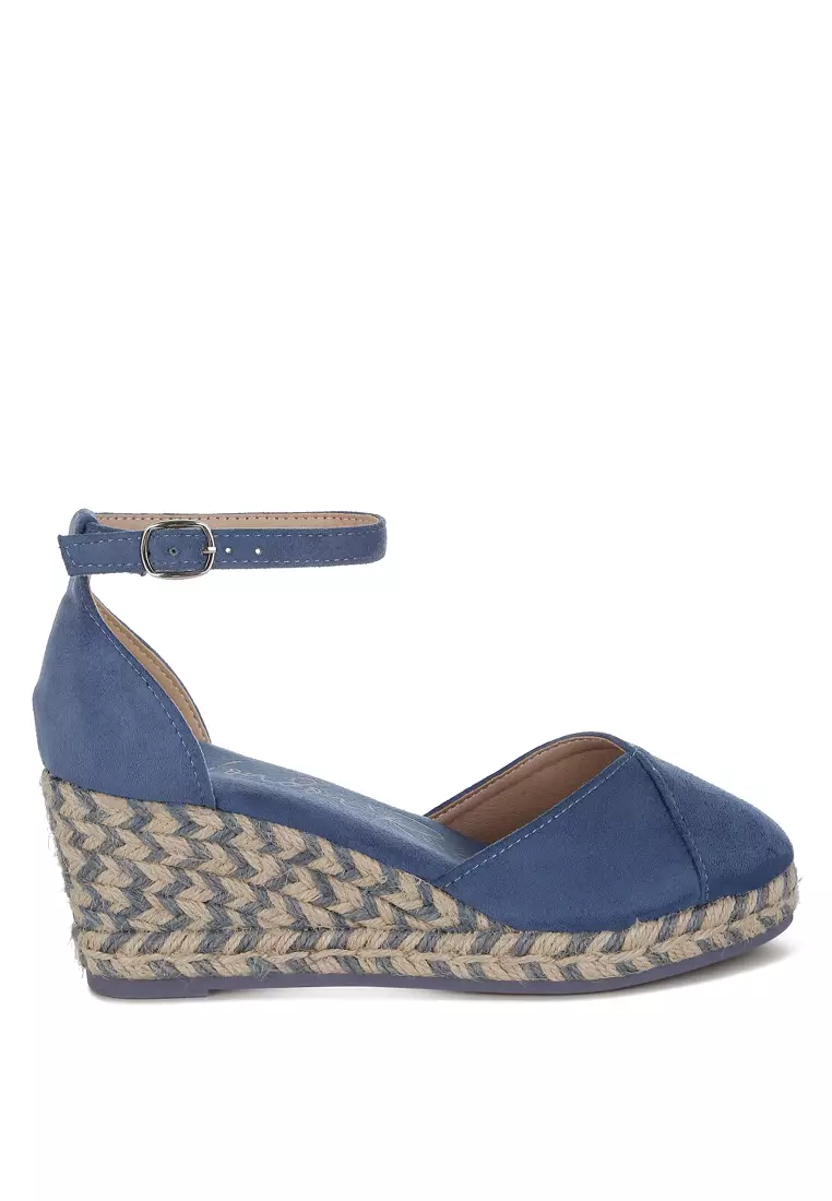 Discount on London Rag  shoes - SKU: Wedge Heel Espadrilles Sandals In Navy