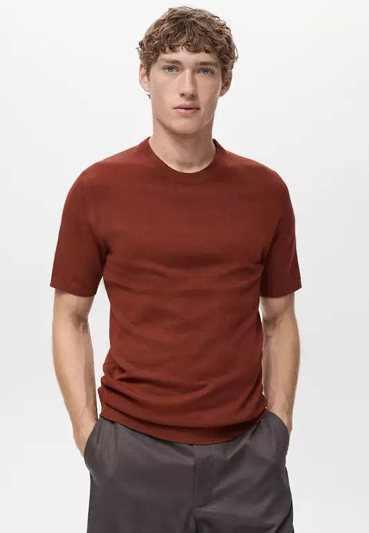 Cotton Fine-Knit T-Shirt