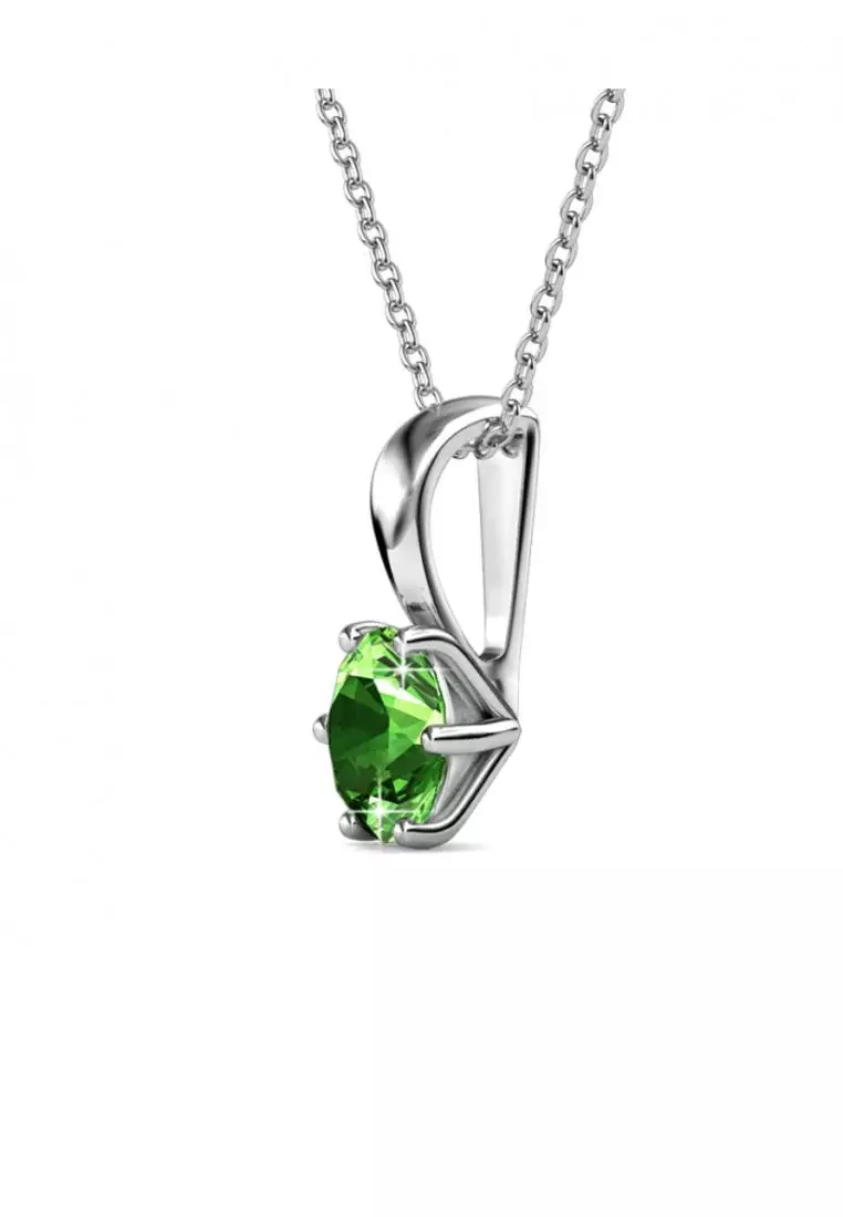 Birth Stone Pendant August Peridot - Kalung Crystal Swarovski by Her Jewellery
