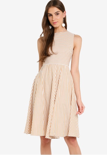 Buy Zalora Fit Flare Below Knee Dress Zalora Hk
