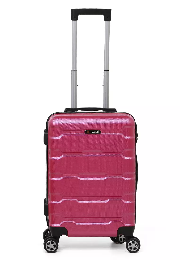 Carlton Koper Hardcase Unisex Size 20 Inch Tas Travel Combination Lock Large Compartment Material ABS+PVC Coated ORIGINAL - Pink