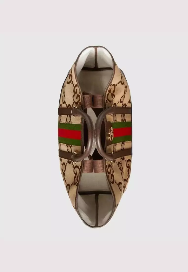 Gucci Jumbo GG Medium Tote Bag Camel Ebony