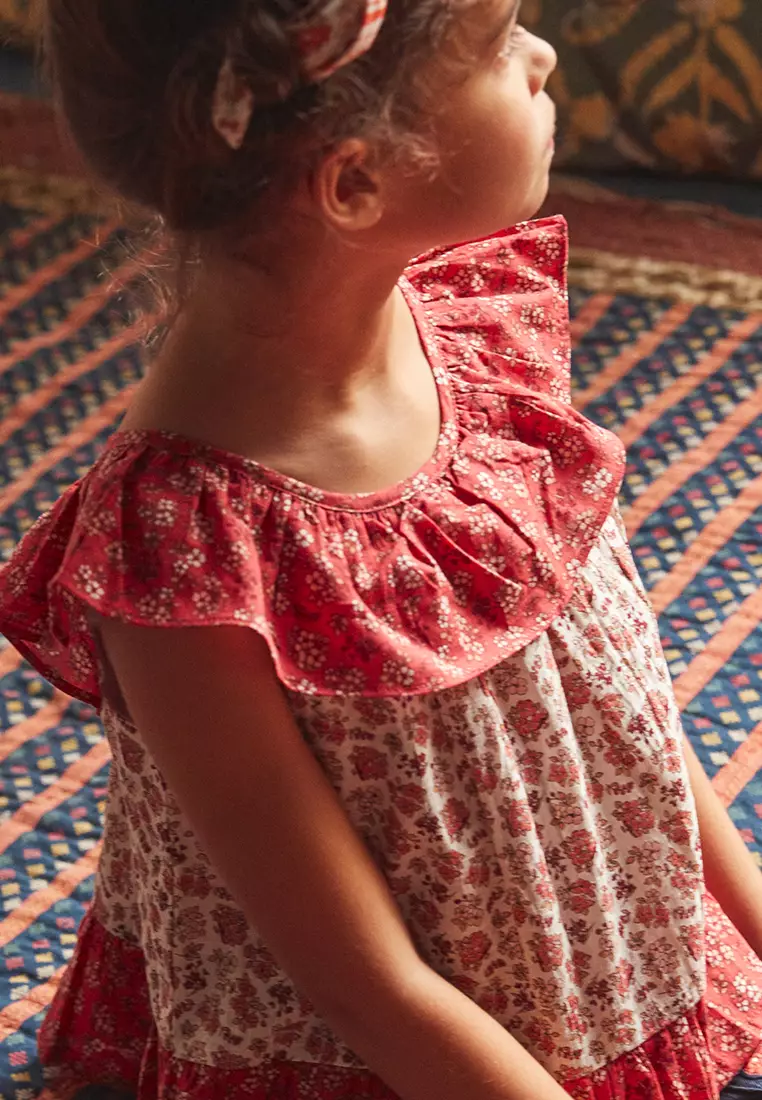 Terracotta Patchwork Blouse