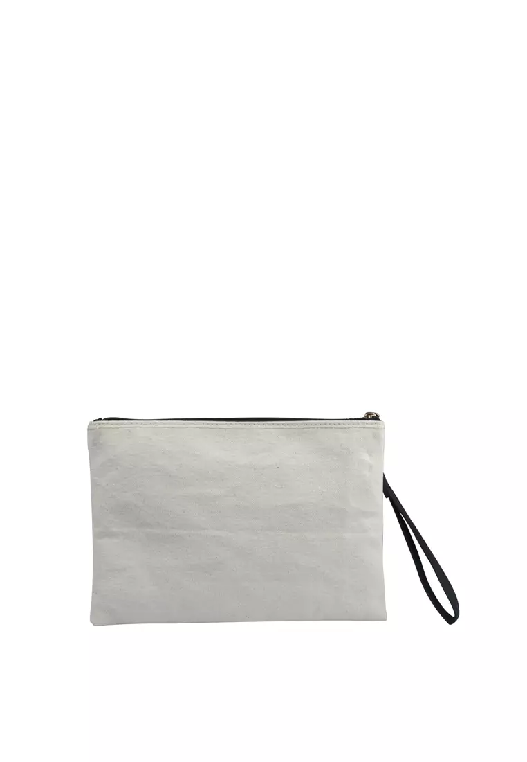 MAYONETTE Tinny Pouch Canvas Dompet Wanita Tempat HP dan Uang terbaru 2020 import korea - Black