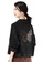 A-IN GIRLS black Fashion Embroidered Denim Jacket 468ECAA69FD8C0GS_1