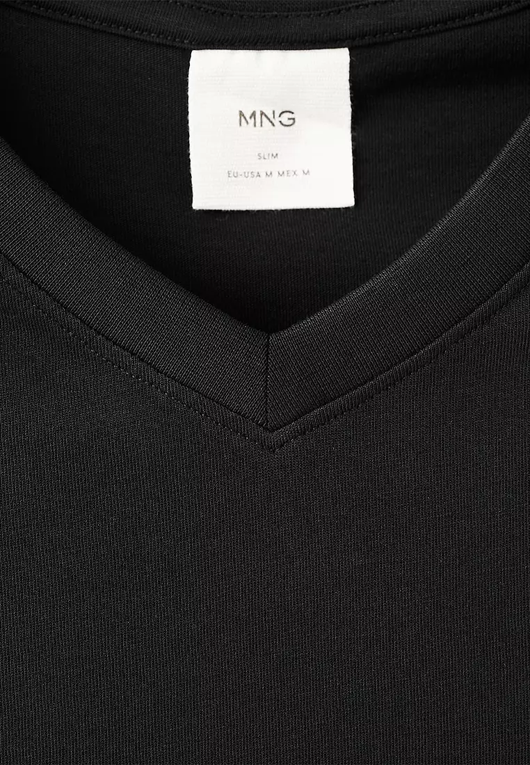 100% Cotton Slim-Fit V-Neck T-Shirt