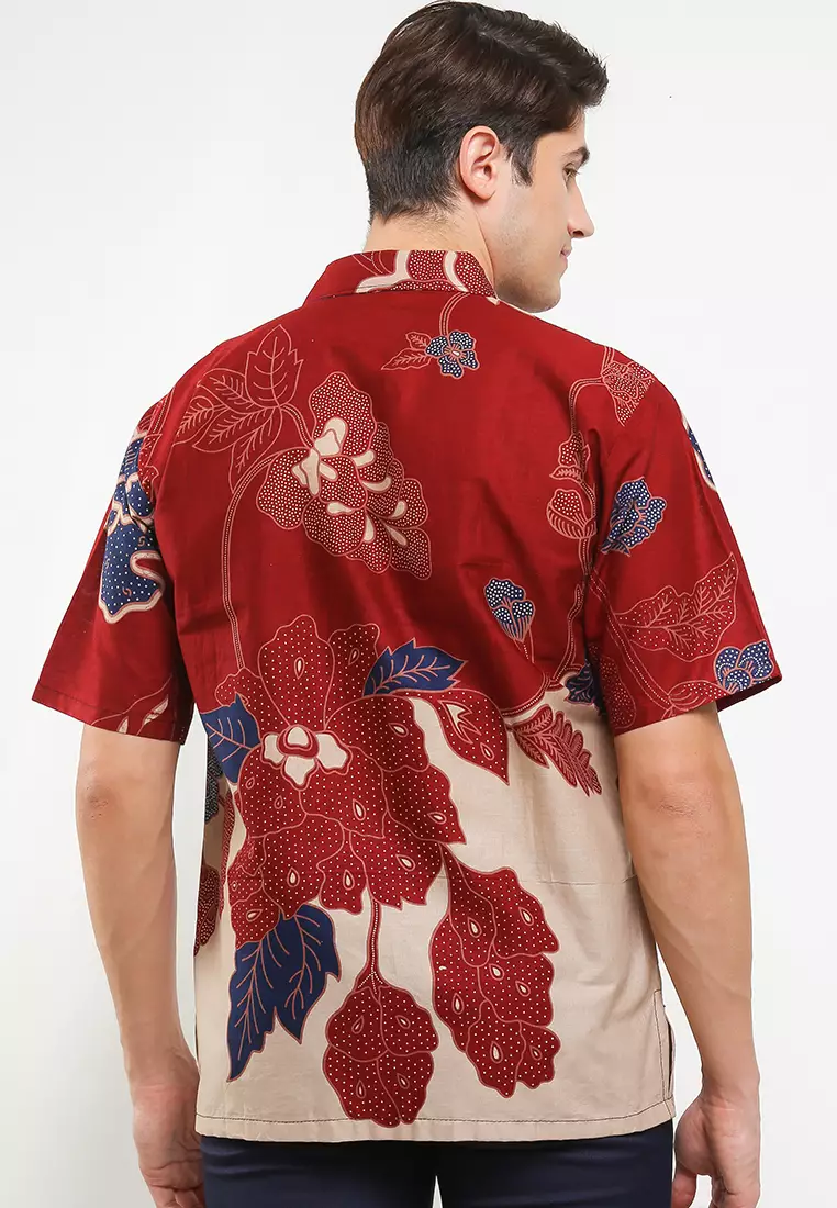 Pradipta Kemeja Batik Exclusive Premium Pria Casual Modern Lengan Pendek