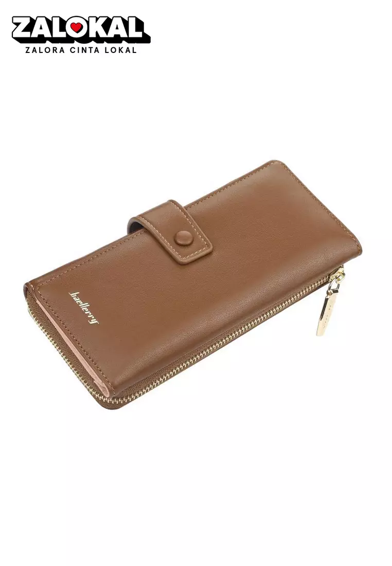 Dompet Wanita Panjang Bahan Kulit PU Leather Premium BAEOS