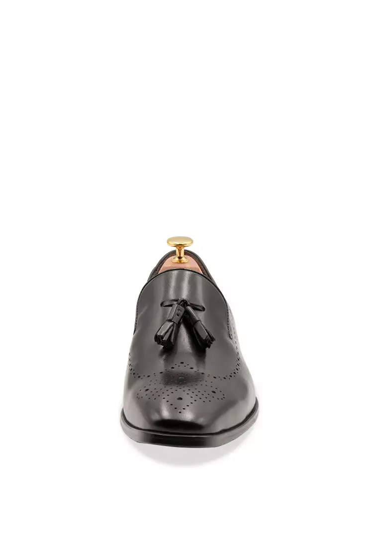 Pergamino Black Tassel Loafer