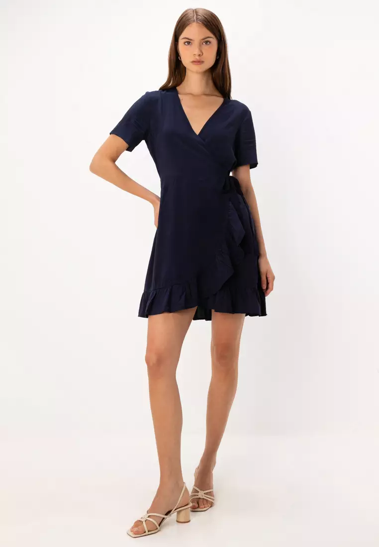 Just female oline wrap dress shop