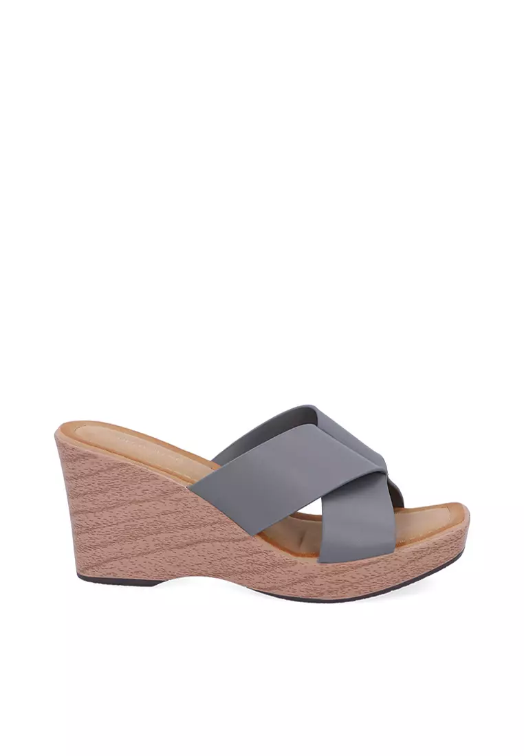 Discount on Carlo Rino  shoes - SKU: Dark Grey Milana Wedges