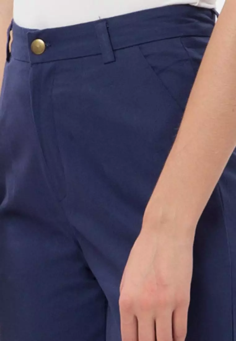 Button Joger Pants in Blue