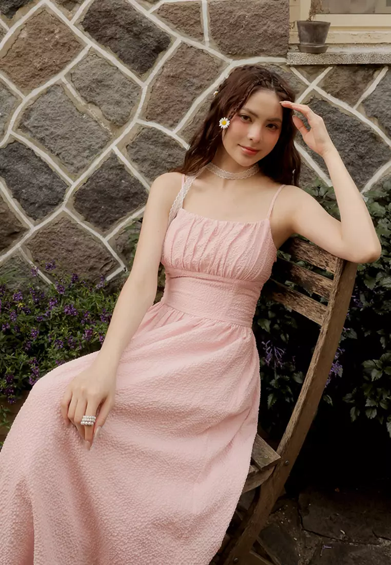 Corset Padded Low Waist Maxi Dress