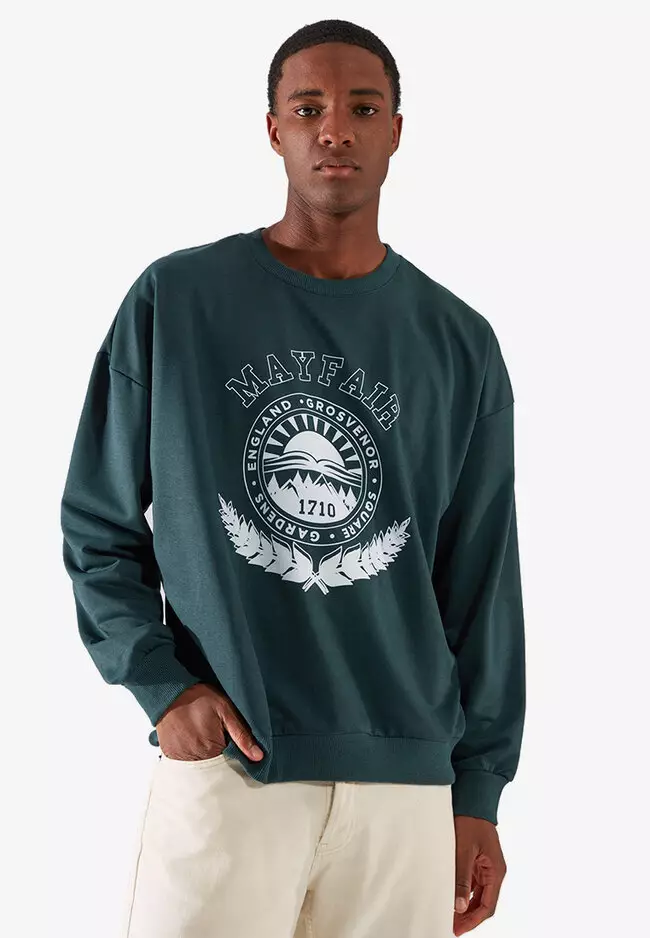 Emerald green sweatshirt sales