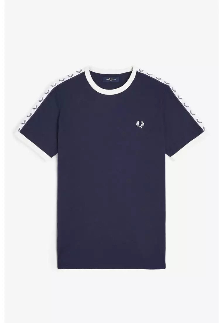 Fred Perry M4620 Taped Ringer T-Shirt (Carbon Blue)