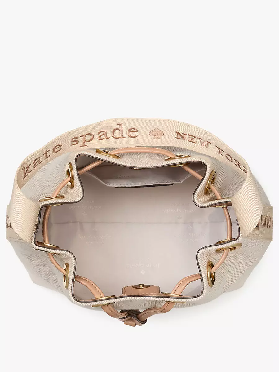 KL048 Kate Spade Kip small bucket canvas (960) Light fawn 