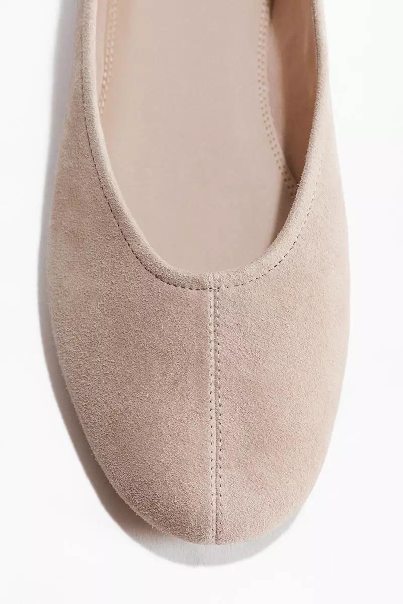 Suede ballet flats