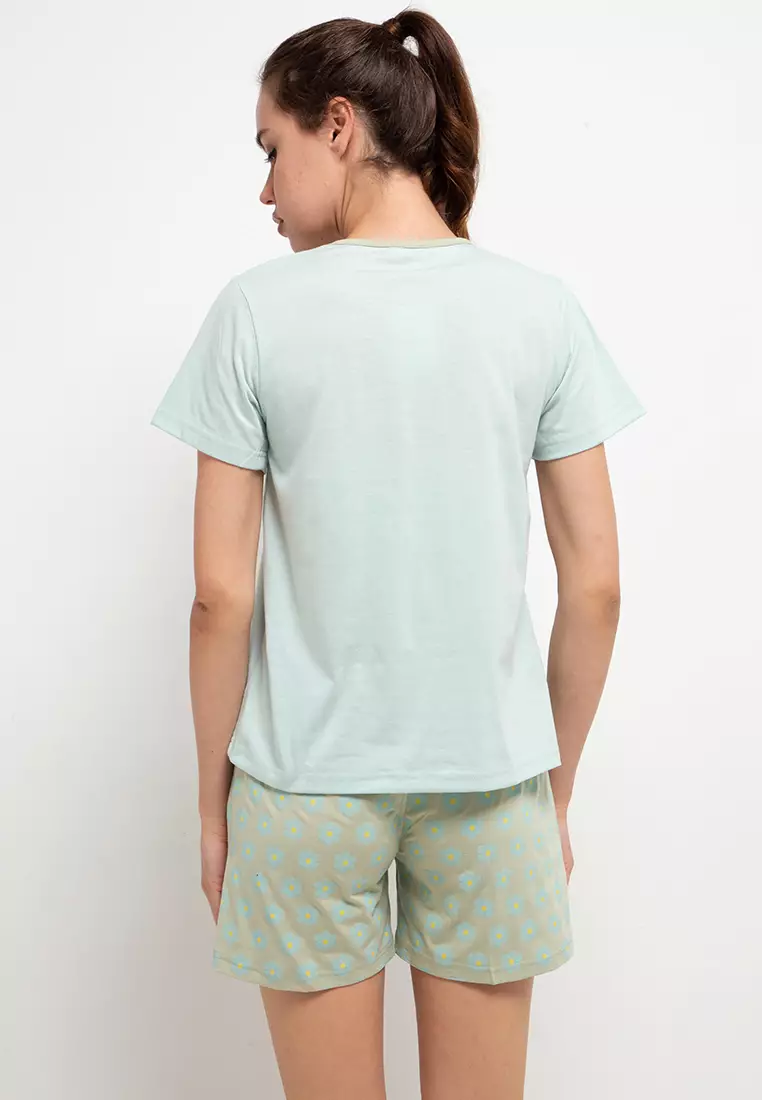 Pyjama Pijama Short Sleeve Short Pants Sleepwear