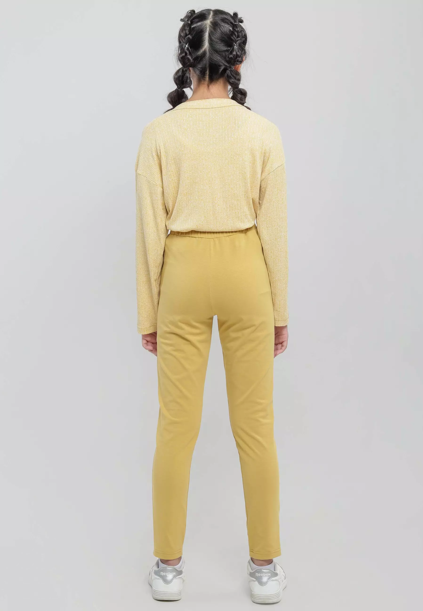 Kid Wear] 2 Design Girl Slim Cut Long Pants (Plain & Polka Dot) / Seluar  Slim Cut Panjang Polka Dot Budak Perempuan