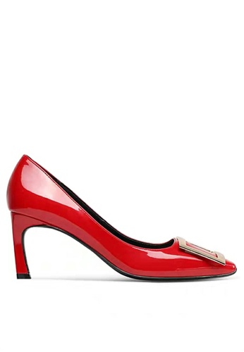 Twenty Eight Shoes red 7CM Square Buckle High Heel Shoes DFX01-Q 981E0SH824904BGS_1