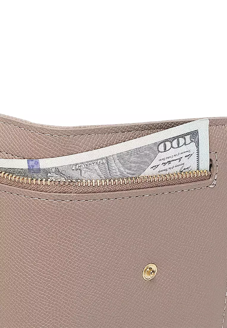 Women's Short Purse / Wallet - Dark Beige