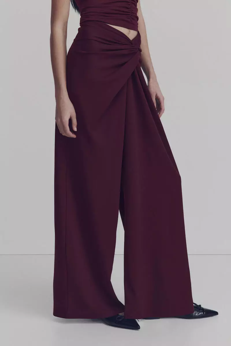 Twisted-detail trousers