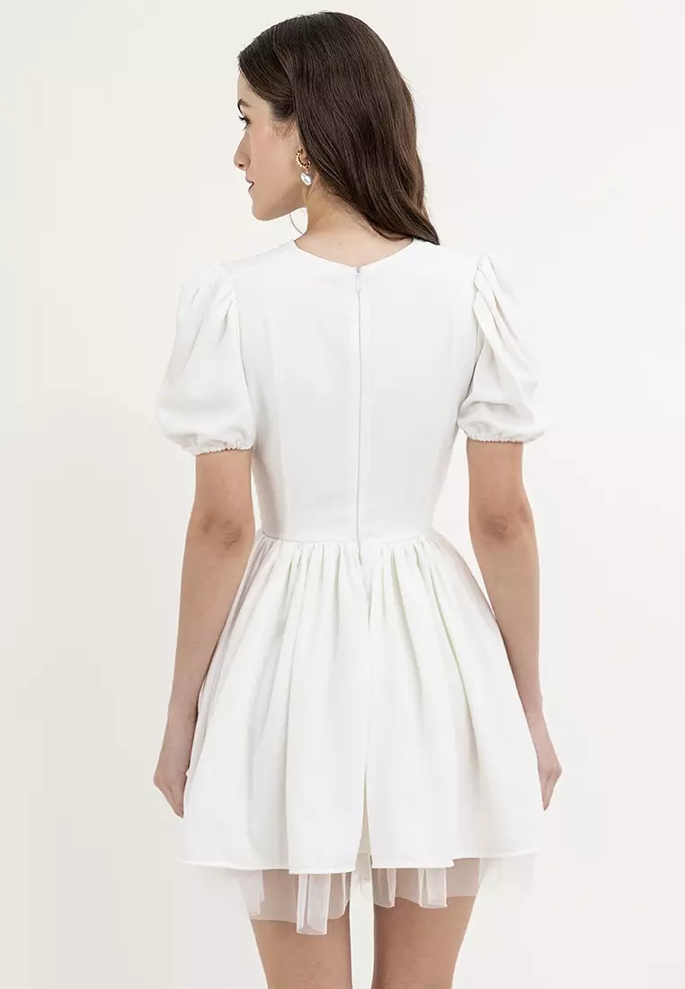 Sabrina Puff-sleeved Mini Dress