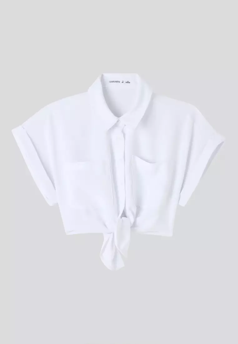 Buy Terranova Terranova Classic Collar Shirt with Knot for Girls 2024 ...