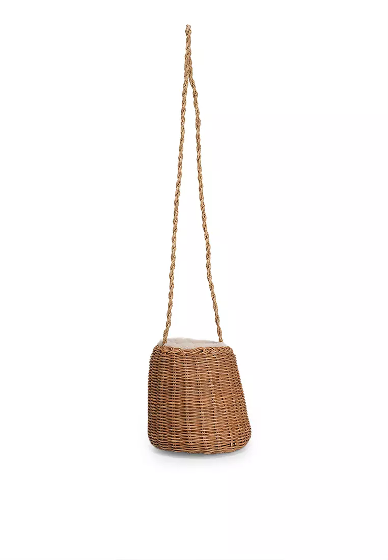 Rattan Bucket Bag