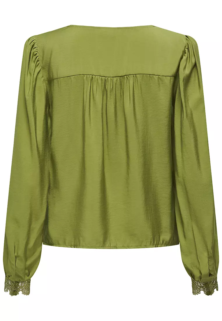 Camille Long Sleeve Lace V-Neck Top