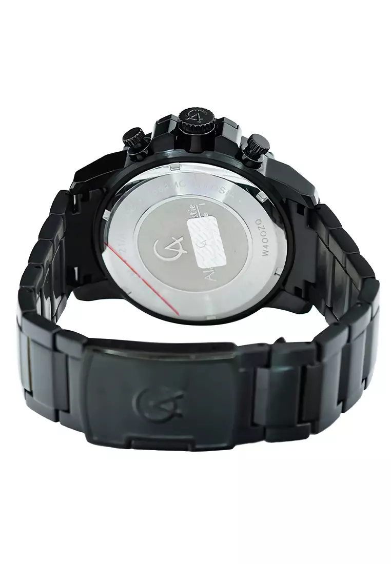 Alexandre Christie - Jam Tangan Chronograph Pria - Black - Stainless Steel Bracelet - 6564MCBIPBA